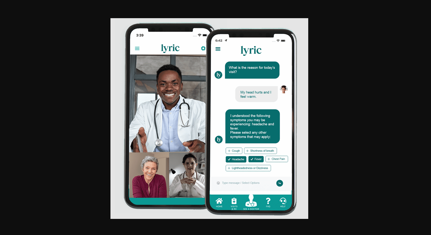 The Affordable Medical Access app, showing how a member requests a visit